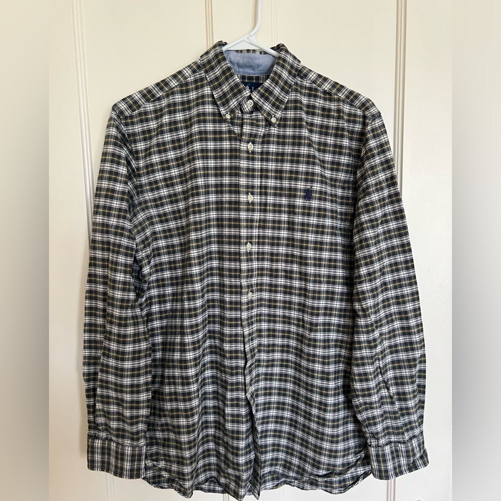Polo Ralph Lauren Men's Plaid Button Down Dress Shirt Size M